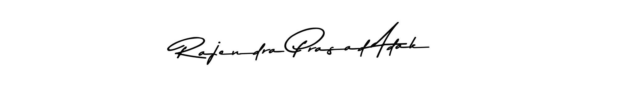 The best way (Asem Kandis PERSONAL USE) to make a short signature is to pick only two or three words in your name. The name Rajendra Prasad Adak include a total of six letters. For converting this name. Rajendra Prasad Adak signature style 9 images and pictures png
