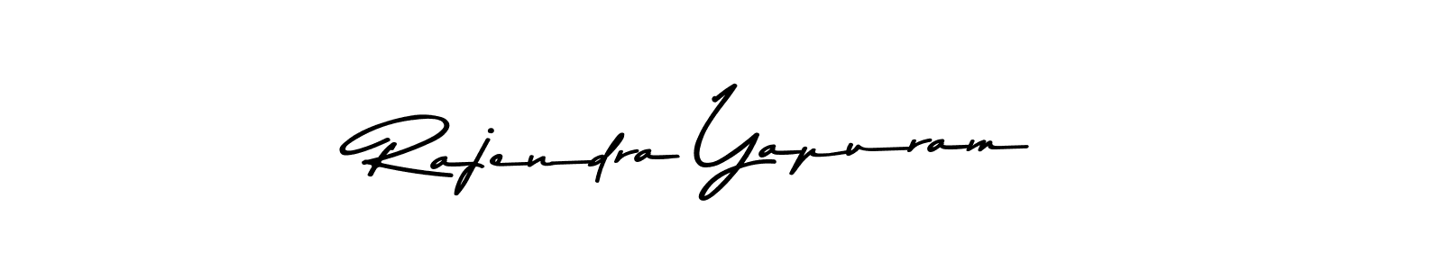 Create a beautiful signature design for name Rajendra Yapuram. With this signature (Asem Kandis PERSONAL USE) fonts, you can make a handwritten signature for free. Rajendra Yapuram signature style 9 images and pictures png