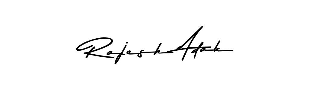 Design your own signature with our free online signature maker. With this signature software, you can create a handwritten (Asem Kandis PERSONAL USE) signature for name Rajesh Adak. Rajesh Adak signature style 9 images and pictures png