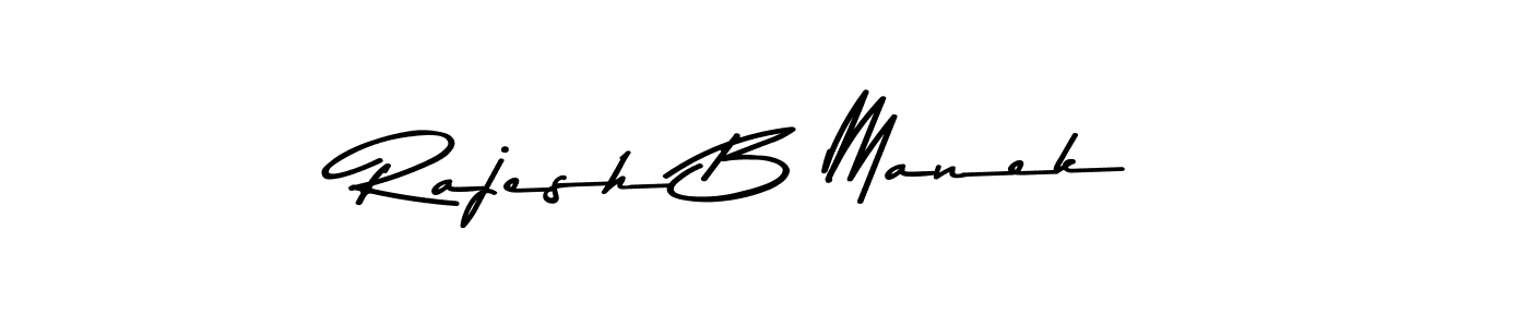 This is the best signature style for the Rajesh B Manek name. Also you like these signature font (Asem Kandis PERSONAL USE). Mix name signature. Rajesh B Manek signature style 9 images and pictures png