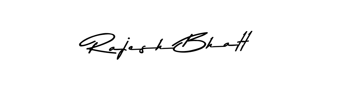 Create a beautiful signature design for name Rajesh Bhatt. With this signature (Asem Kandis PERSONAL USE) fonts, you can make a handwritten signature for free. Rajesh Bhatt signature style 9 images and pictures png