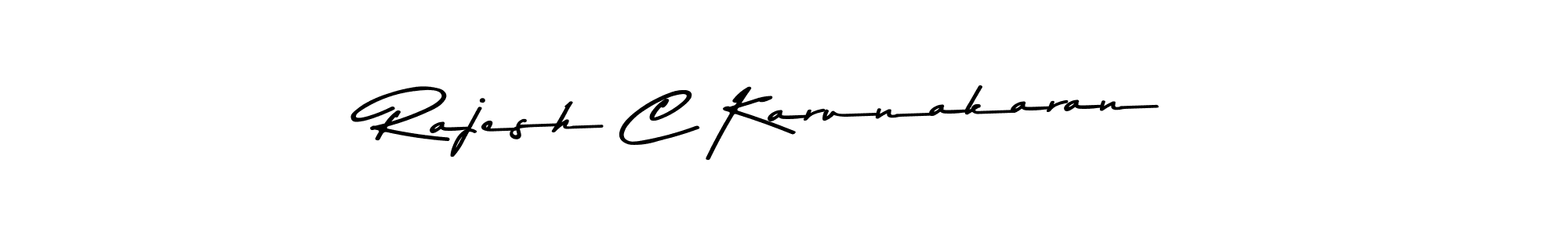 This is the best signature style for the Rajesh C Karunakaran name. Also you like these signature font (Asem Kandis PERSONAL USE). Mix name signature. Rajesh C Karunakaran signature style 9 images and pictures png
