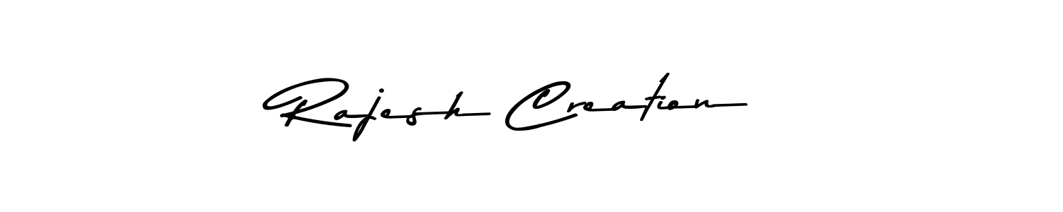 Asem Kandis PERSONAL USE is a professional signature style that is perfect for those who want to add a touch of class to their signature. It is also a great choice for those who want to make their signature more unique. Get Rajesh Creation name to fancy signature for free. Rajesh Creation signature style 9 images and pictures png