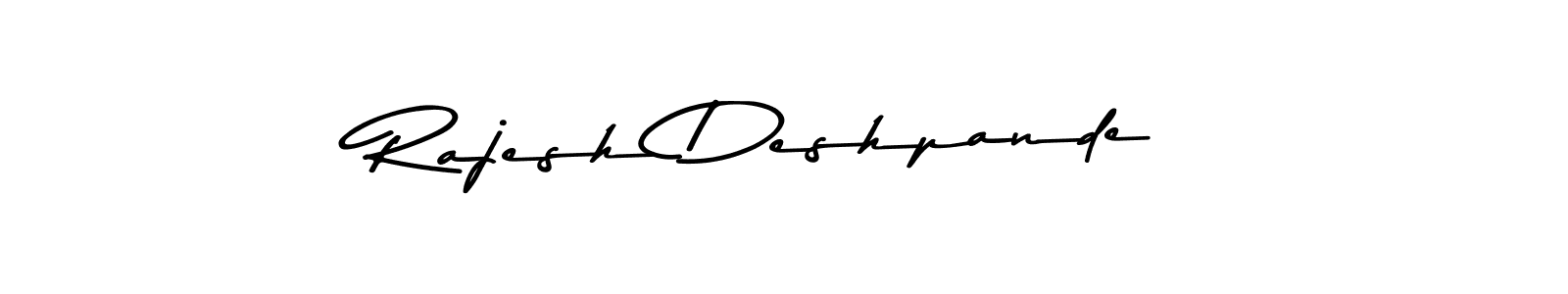 Design your own signature with our free online signature maker. With this signature software, you can create a handwritten (Asem Kandis PERSONAL USE) signature for name Rajesh Deshpande. Rajesh Deshpande signature style 9 images and pictures png