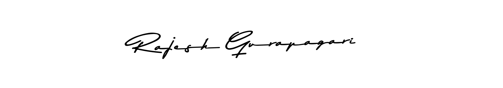 How to make Rajesh Gurapagari name signature. Use Asem Kandis PERSONAL USE style for creating short signs online. This is the latest handwritten sign. Rajesh Gurapagari signature style 9 images and pictures png