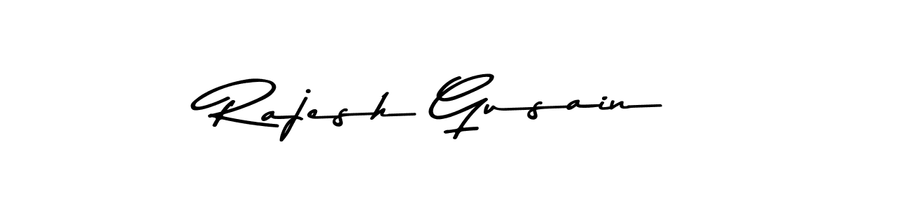 Create a beautiful signature design for name Rajesh Gusain. With this signature (Asem Kandis PERSONAL USE) fonts, you can make a handwritten signature for free. Rajesh Gusain signature style 9 images and pictures png