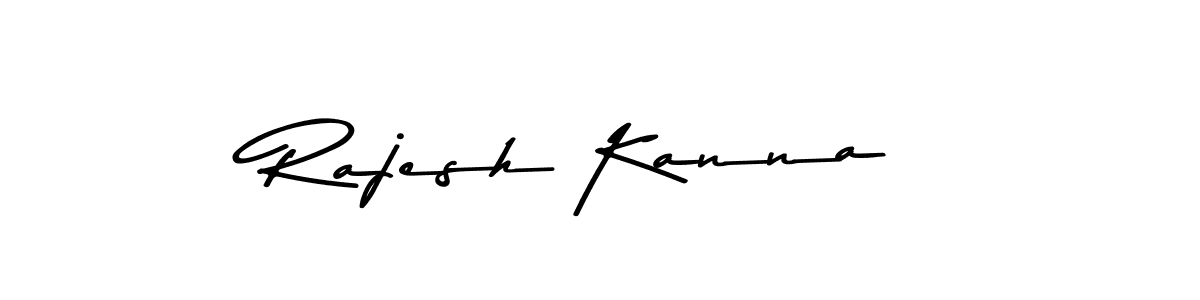 How to make Rajesh Kanna name signature. Use Asem Kandis PERSONAL USE style for creating short signs online. This is the latest handwritten sign. Rajesh Kanna signature style 9 images and pictures png