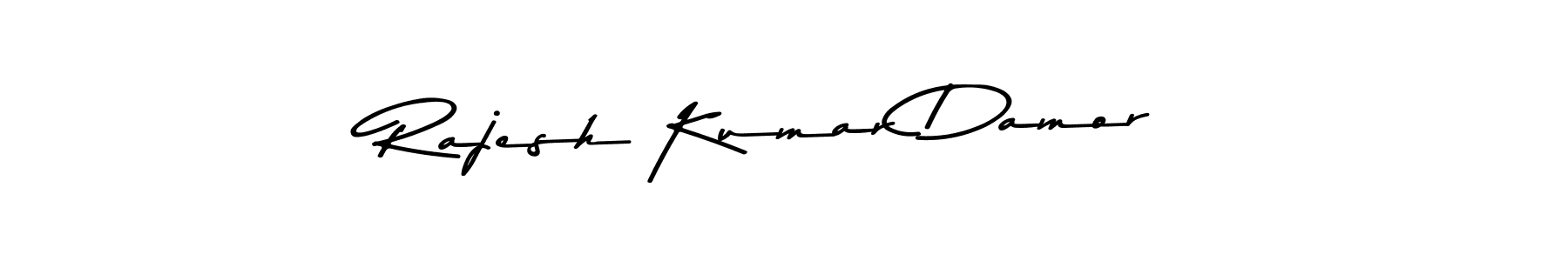 Create a beautiful signature design for name Rajesh Kumar Damor. With this signature (Asem Kandis PERSONAL USE) fonts, you can make a handwritten signature for free. Rajesh Kumar Damor signature style 9 images and pictures png