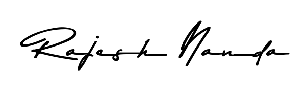 Similarly Asem Kandis PERSONAL USE is the best handwritten signature design. Signature creator online. You can use it as an online autograph creator for name Rajesh Nanda. Rajesh Nanda signature style 9 images and pictures png