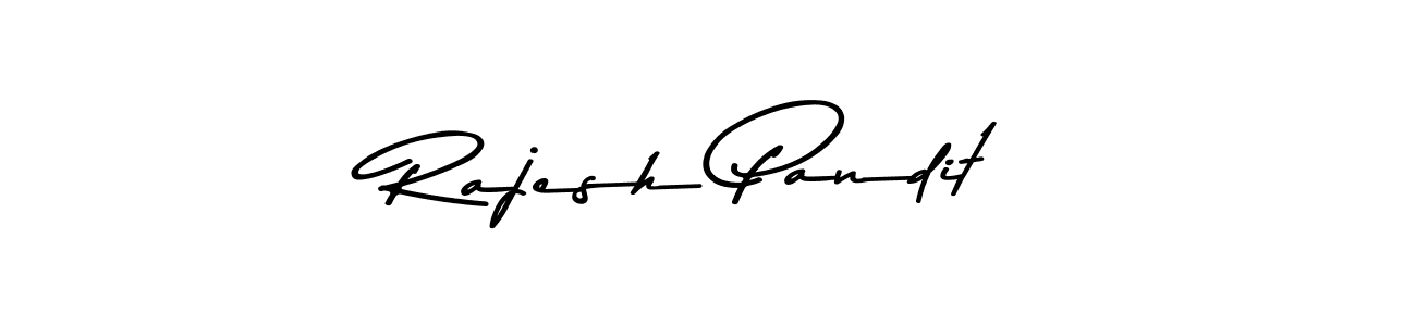 Design your own signature with our free online signature maker. With this signature software, you can create a handwritten (Asem Kandis PERSONAL USE) signature for name Rajesh Pandit. Rajesh Pandit signature style 9 images and pictures png