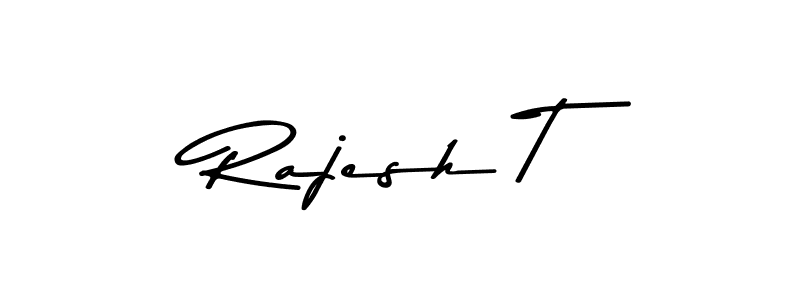 Rajesh T stylish signature style. Best Handwritten Sign (Asem Kandis PERSONAL USE) for my name. Handwritten Signature Collection Ideas for my name Rajesh T. Rajesh T signature style 9 images and pictures png