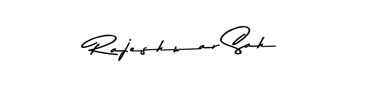 Use a signature maker to create a handwritten signature online. With this signature software, you can design (Asem Kandis PERSONAL USE) your own signature for name Rajeshwar Sah. Rajeshwar Sah signature style 9 images and pictures png