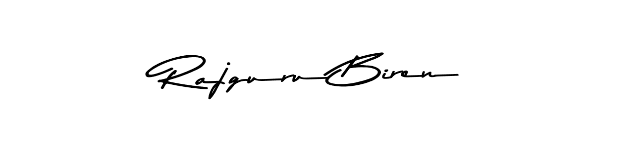 Rajguru Biren stylish signature style. Best Handwritten Sign (Asem Kandis PERSONAL USE) for my name. Handwritten Signature Collection Ideas for my name Rajguru Biren. Rajguru Biren signature style 9 images and pictures png