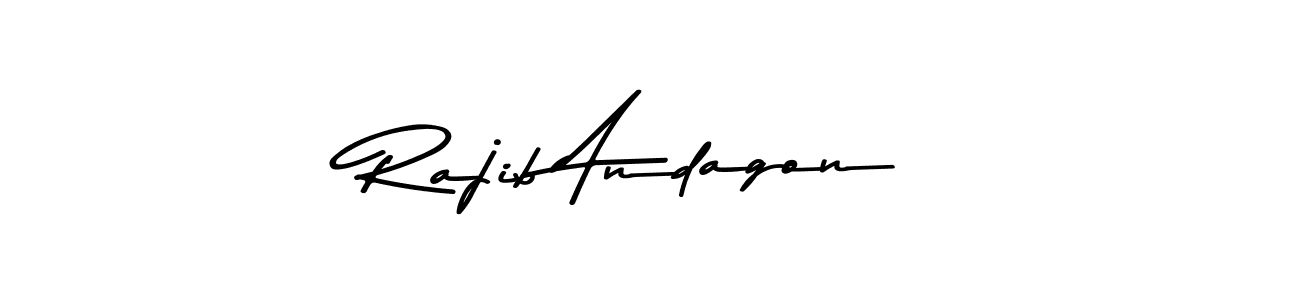 You should practise on your own different ways (Asem Kandis PERSONAL USE) to write your name (Rajib Andagon) in signature. don't let someone else do it for you. Rajib Andagon signature style 9 images and pictures png
