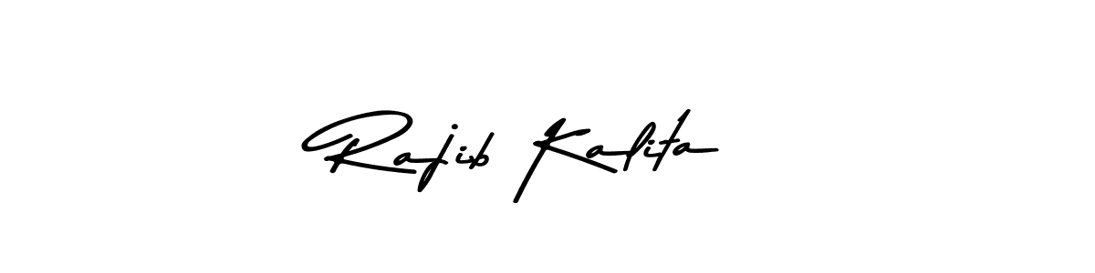 Use a signature maker to create a handwritten signature online. With this signature software, you can design (Asem Kandis PERSONAL USE) your own signature for name Rajib Kalita. Rajib Kalita signature style 9 images and pictures png