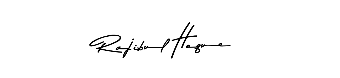 How to make Rajibul Hoque name signature. Use Asem Kandis PERSONAL USE style for creating short signs online. This is the latest handwritten sign. Rajibul Hoque signature style 9 images and pictures png