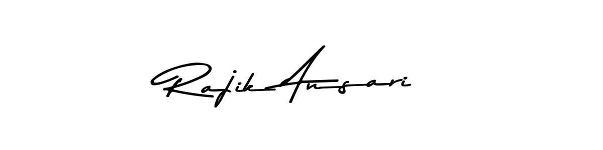 Make a beautiful signature design for name Rajik Ansari. With this signature (Asem Kandis PERSONAL USE) style, you can create a handwritten signature for free. Rajik Ansari signature style 9 images and pictures png