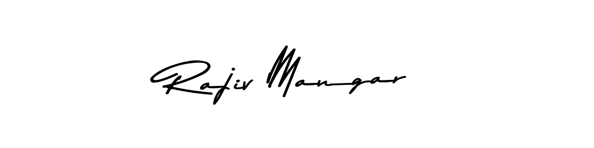 How to make Rajiv Mangar name signature. Use Asem Kandis PERSONAL USE style for creating short signs online. This is the latest handwritten sign. Rajiv Mangar signature style 9 images and pictures png