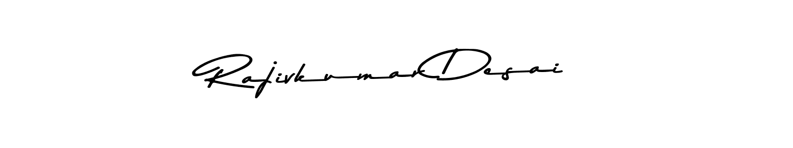 Create a beautiful signature design for name Rajivkumar Desai. With this signature (Asem Kandis PERSONAL USE) fonts, you can make a handwritten signature for free. Rajivkumar Desai signature style 9 images and pictures png
