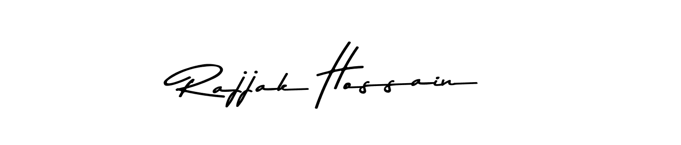 The best way (Asem Kandis PERSONAL USE) to make a short signature is to pick only two or three words in your name. The name Rajjak Hossain include a total of six letters. For converting this name. Rajjak Hossain signature style 9 images and pictures png