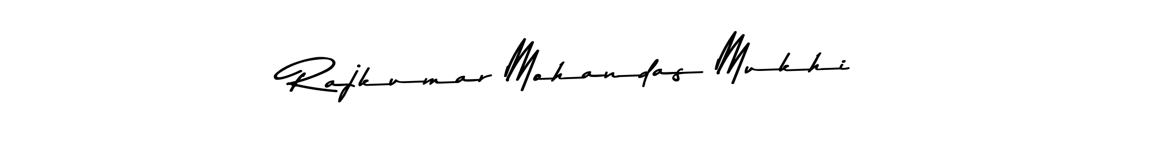 Make a beautiful signature design for name Rajkumar Mohandas Mukhi. With this signature (Asem Kandis PERSONAL USE) style, you can create a handwritten signature for free. Rajkumar Mohandas Mukhi signature style 9 images and pictures png