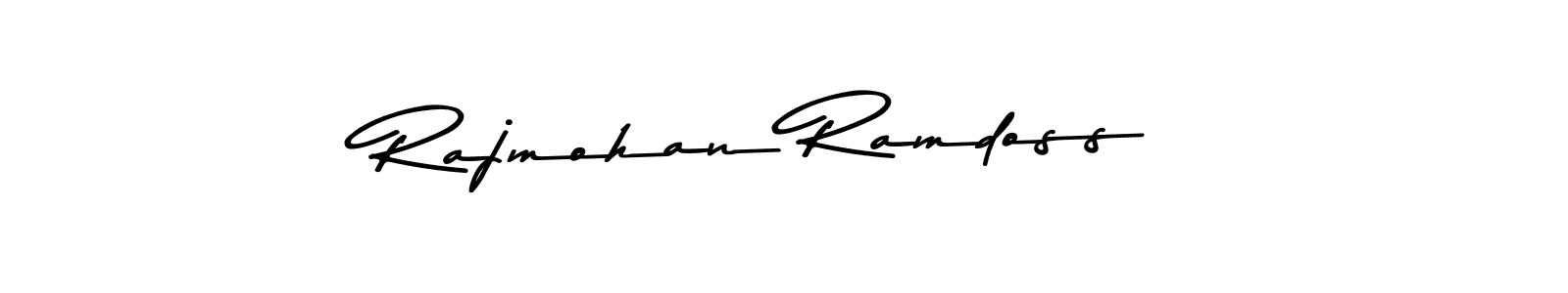 Make a beautiful signature design for name Rajmohan Ramdoss. With this signature (Asem Kandis PERSONAL USE) style, you can create a handwritten signature for free. Rajmohan Ramdoss signature style 9 images and pictures png