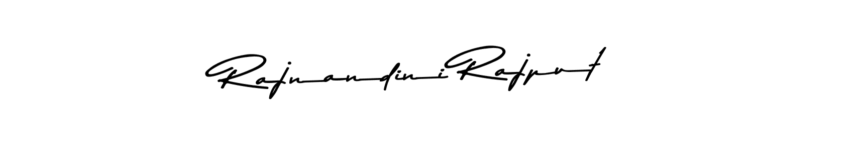 The best way (Asem Kandis PERSONAL USE) to make a short signature is to pick only two or three words in your name. The name Rajnandini Rajput include a total of six letters. For converting this name. Rajnandini Rajput signature style 9 images and pictures png