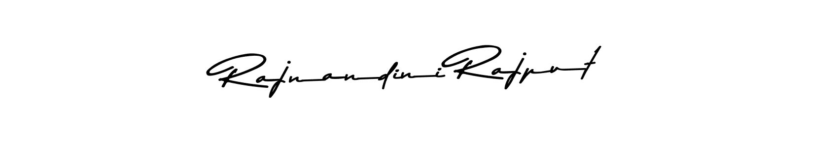 The best way (Asem Kandis PERSONAL USE) to make a short signature is to pick only two or three words in your name. The name Rajnandini Rajput include a total of six letters. For converting this name. Rajnandini Rajput signature style 9 images and pictures png