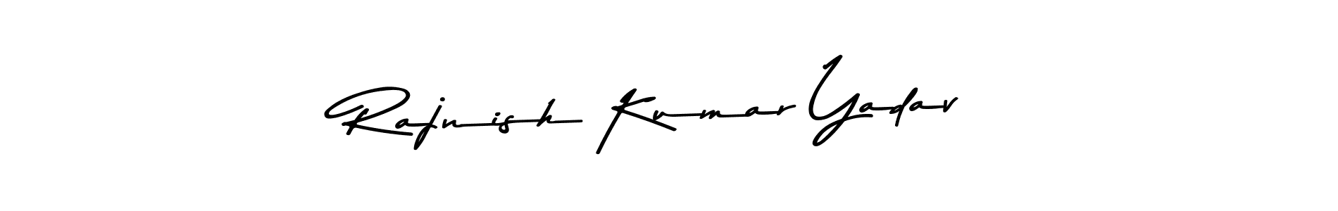 Create a beautiful signature design for name Rajnish Kumar Yadav. With this signature (Asem Kandis PERSONAL USE) fonts, you can make a handwritten signature for free. Rajnish Kumar Yadav signature style 9 images and pictures png