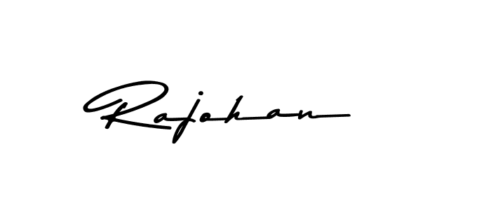 How to make Rajohan name signature. Use Asem Kandis PERSONAL USE style for creating short signs online. This is the latest handwritten sign. Rajohan signature style 9 images and pictures png