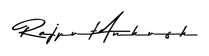 A classic penmanship look for Rajput Ankush. The Asem Kandis PERSONAL USE font brings timeless elegance and confidence to every signed document. Rajput Ankush signature style 9 images and pictures png