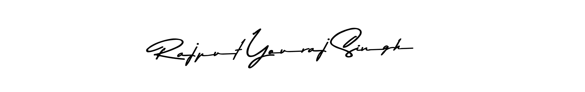 How to make Rajput Youraj Singh name signature. Use Asem Kandis PERSONAL USE style for creating short signs online. This is the latest handwritten sign. Rajput Youraj Singh signature style 9 images and pictures png