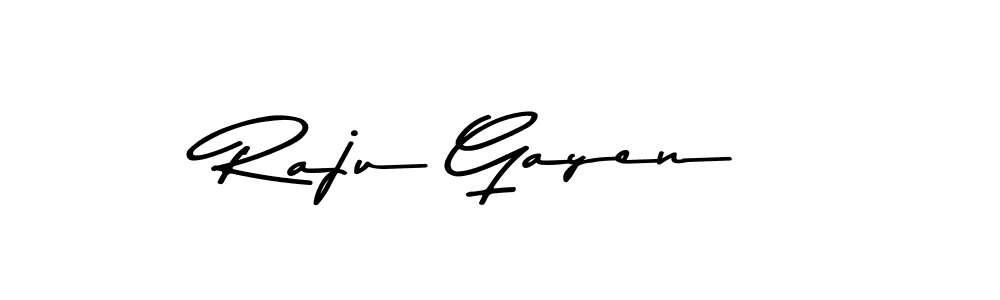 Make a beautiful signature design for name Raju Gayen. With this signature (Asem Kandis PERSONAL USE) style, you can create a handwritten signature for free. Raju Gayen signature style 9 images and pictures png