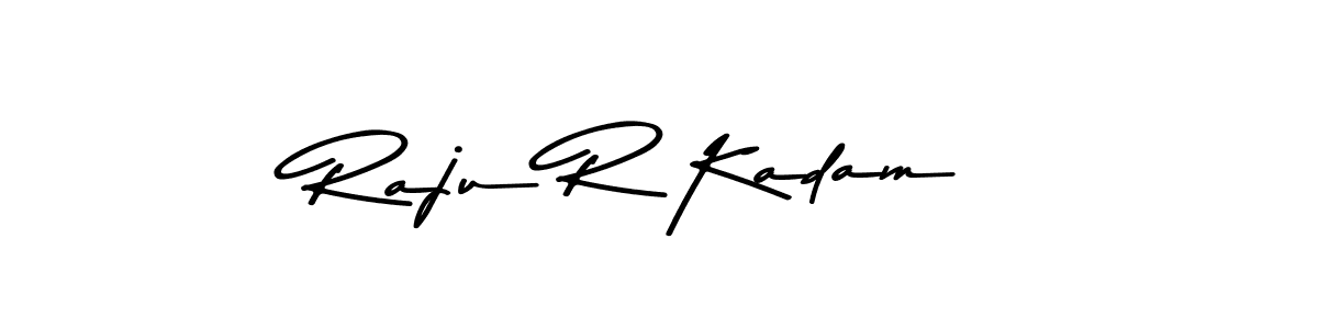 This is the best signature style for the Raju R Kadam name. Also you like these signature font (Asem Kandis PERSONAL USE). Mix name signature. Raju R Kadam signature style 9 images and pictures png