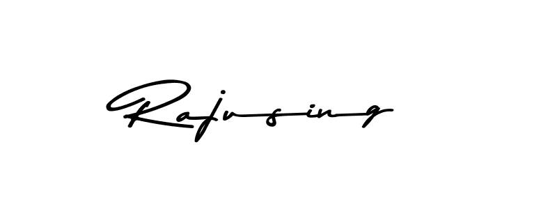 How to make Rajusing name signature. Use Asem Kandis PERSONAL USE style for creating short signs online. This is the latest handwritten sign. Rajusing signature style 9 images and pictures png