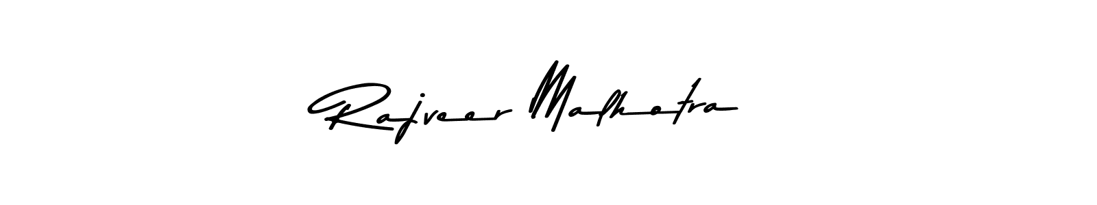 How to make Rajveer Malhotra name signature. Use Asem Kandis PERSONAL USE style for creating short signs online. This is the latest handwritten sign. Rajveer Malhotra signature style 9 images and pictures png