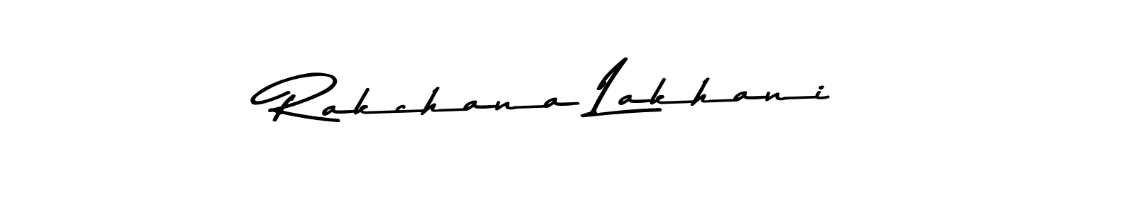 How to make Rakchana Lakhani name signature. Use Asem Kandis PERSONAL USE style for creating short signs online. This is the latest handwritten sign. Rakchana Lakhani signature style 9 images and pictures png