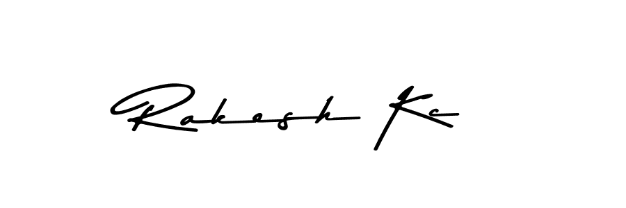 Make a beautiful signature design for name Rakesh Kc. With this signature (Asem Kandis PERSONAL USE) style, you can create a handwritten signature for free. Rakesh Kc signature style 9 images and pictures png