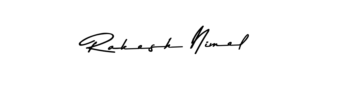 Design your own signature with our free online signature maker. With this signature software, you can create a handwritten (Asem Kandis PERSONAL USE) signature for name Rakesh Nimel. Rakesh Nimel signature style 9 images and pictures png