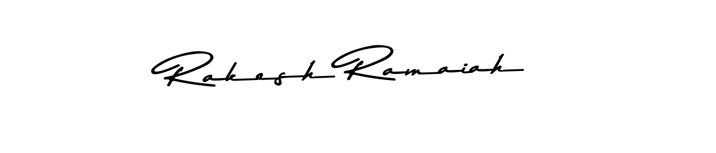 Rakesh Ramaiah stylish signature style. Best Handwritten Sign (Asem Kandis PERSONAL USE) for my name. Handwritten Signature Collection Ideas for my name Rakesh Ramaiah. Rakesh Ramaiah signature style 9 images and pictures png