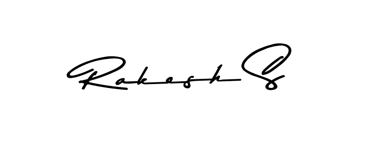 How to make Rakesh S name signature. Use Asem Kandis PERSONAL USE style for creating short signs online. This is the latest handwritten sign. Rakesh S signature style 9 images and pictures png