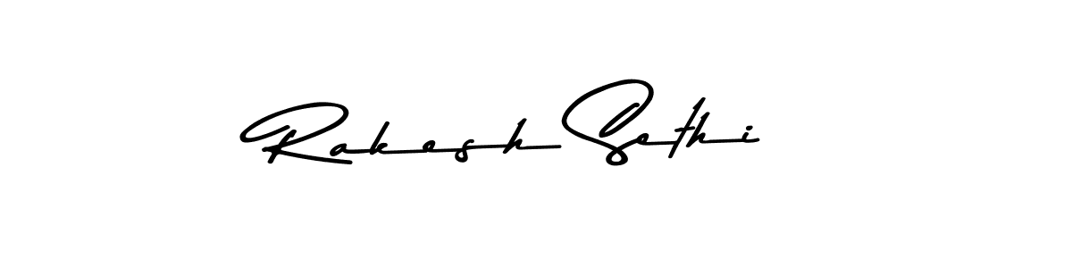 How to make Rakesh Sethi name signature. Use Asem Kandis PERSONAL USE style for creating short signs online. This is the latest handwritten sign. Rakesh Sethi signature style 9 images and pictures png