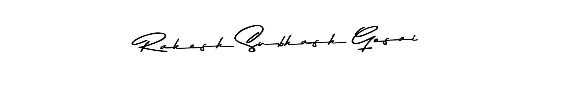 Design your own signature with our free online signature maker. With this signature software, you can create a handwritten (Asem Kandis PERSONAL USE) signature for name Rakesh Subhash Gosai. Rakesh Subhash Gosai signature style 9 images and pictures png