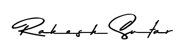 Download transparent PNG signature for name Rakesh Sutar styled with Asem Kandis PERSONAL USE font. Ready to paste directly into PDF and Word agreements. Rakesh Sutar signature style 9 images and pictures png