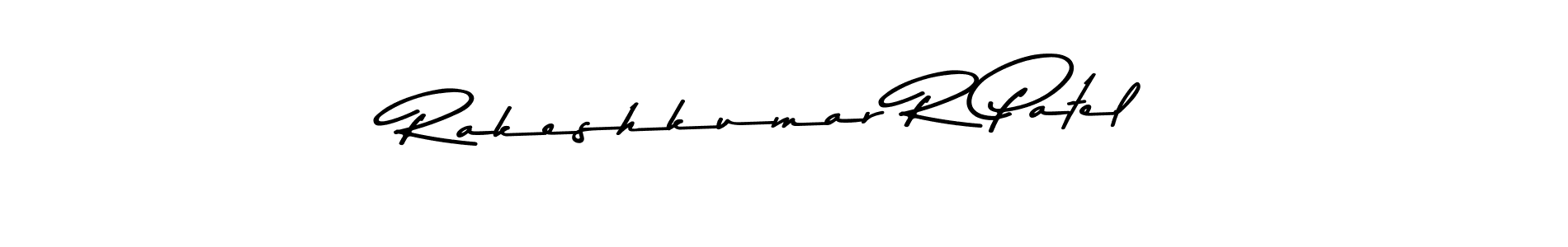 The best way (Asem Kandis PERSONAL USE) to make a short signature is to pick only two or three words in your name. The name Rakeshkumar R Patel include a total of six letters. For converting this name. Rakeshkumar R Patel signature style 9 images and pictures png