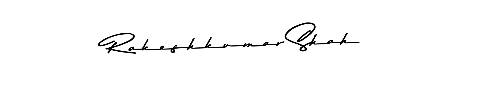 How to make Rakeshkumar Shah name signature. Use Asem Kandis PERSONAL USE style for creating short signs online. This is the latest handwritten sign. Rakeshkumar Shah signature style 9 images and pictures png