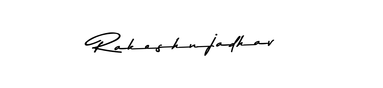 How to make Rakeshnjadhav name signature. Use Asem Kandis PERSONAL USE style for creating short signs online. This is the latest handwritten sign. Rakeshnjadhav signature style 9 images and pictures png