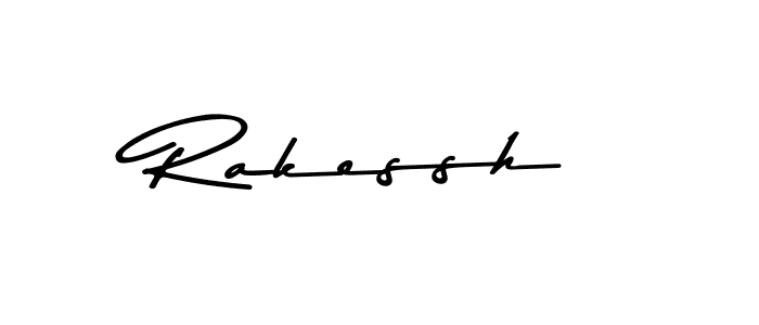 How to make Rakessh name signature. Use Asem Kandis PERSONAL USE style for creating short signs online. This is the latest handwritten sign. Rakessh signature style 9 images and pictures png