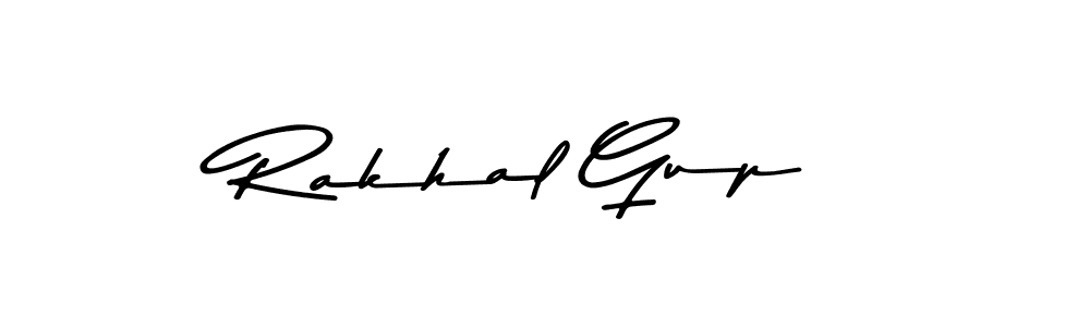Create a beautiful signature design for name Rakhal Gup. With this signature (Asem Kandis PERSONAL USE) fonts, you can make a handwritten signature for free. Rakhal Gup signature style 9 images and pictures png