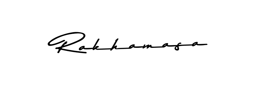 Make a beautiful signature design for name Rakhamasa. With this signature (Asem Kandis PERSONAL USE) style, you can create a handwritten signature for free. Rakhamasa signature style 9 images and pictures png